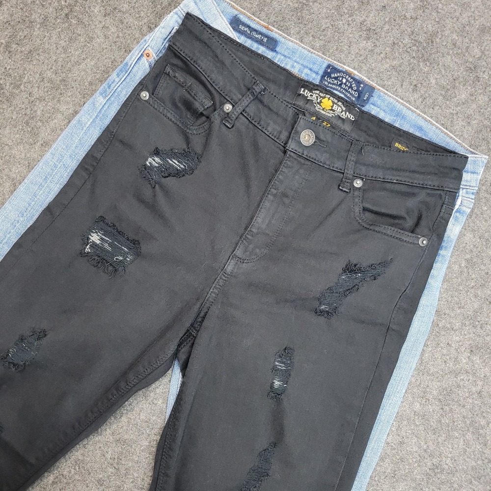 Lucky Brand Jeans Womens 4/27 Denim Sienna Cigarette Distressed Grunge BUNDLE